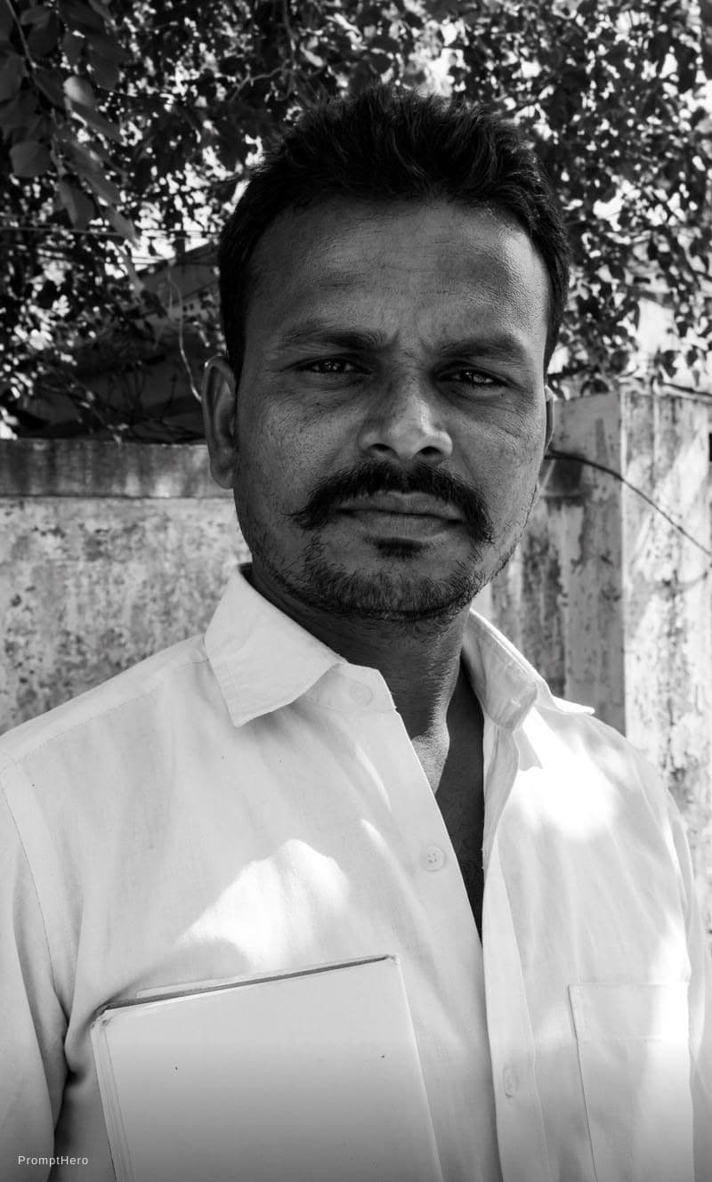AI generated: a black and white photo of a man with shadow., in the style of minimalist beauty, light bronze and b...