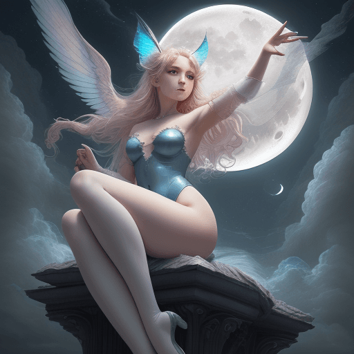 AI generated: ((best quality)), ((masterpiece)), (detailed), cubus, ethereal beauty, perched on a cloud, (fantasy ...