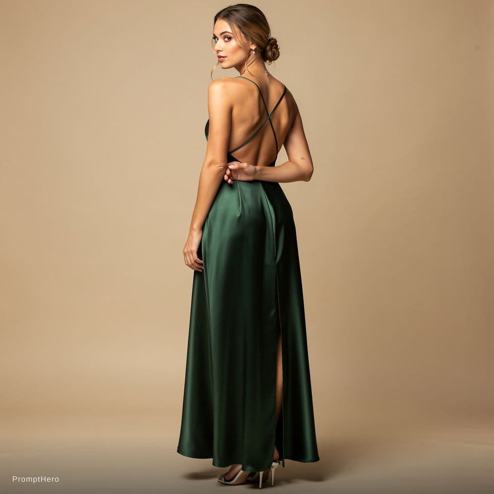 AI generated: Make a women who dress is full backless top to bottom 