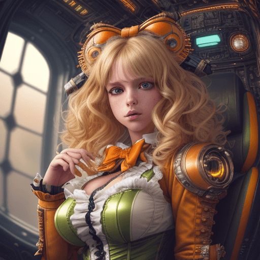 AI generated: hyperdetailed steampunk spaceship interior, cinematic shot, upper body, centered, 100mm lens, perfec...