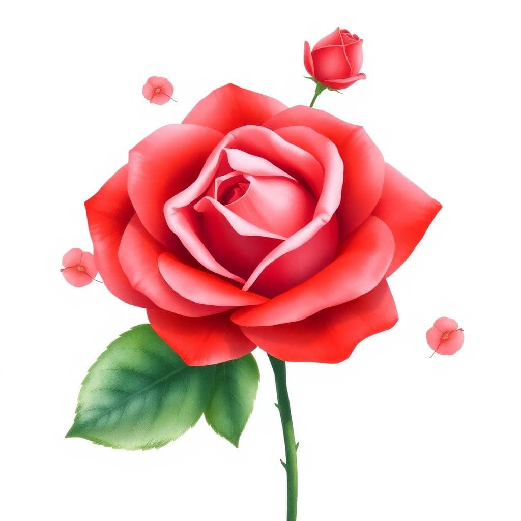 AI generated: red rose on an off-white background, in the style of watercolor illustrations --ar 1:2 --stylize 750