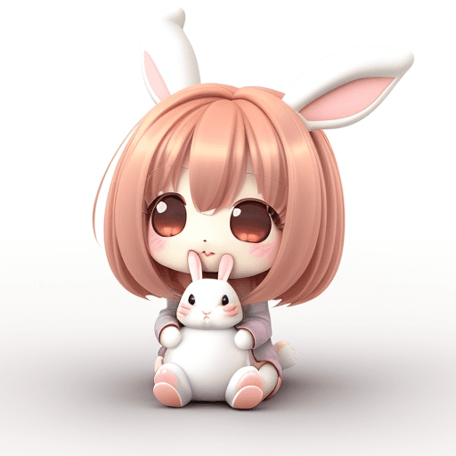 AI generated: cute, chibi, bunny, 3d --ar 4:7 --v 5.2