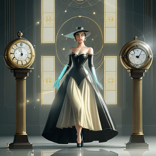 AI generated: Imagine a woman of dazzling beauty who seems to have stepped out of another era, but who also projec...