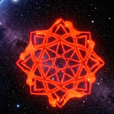 AI generated video: A mesmerizing 8-second journey through sound and light in deep cosmic space filled with subtle nebul...