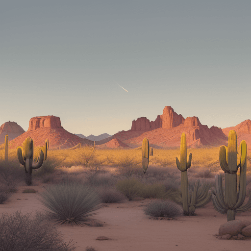 AI generated: "Capture the essence of the morning on December 31st, 1823, in the Sonoran desert town, imbued with ...