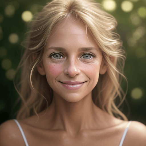 AI generated: hyper realistic photo, photo looks like a real live human, extremely detailed, tan skin, light blond...