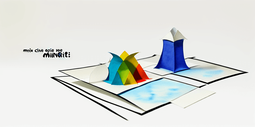 AI generated: 3d Paper Art, coloured Paper with text "minit game", on them, full colour, watercolour illustration,...
