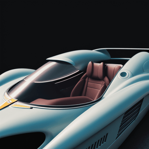AI generated: a closeup of a retrofuturistic sportscar, unsplash