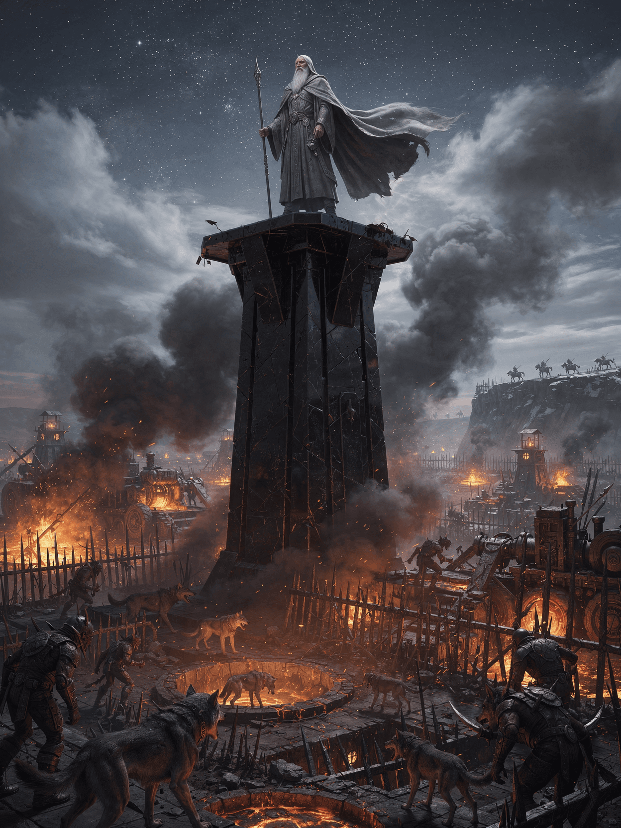 AI generated: Create a stunning atmospheric photorealistic image inspired by a scene from 'The Lord of the Rings'....