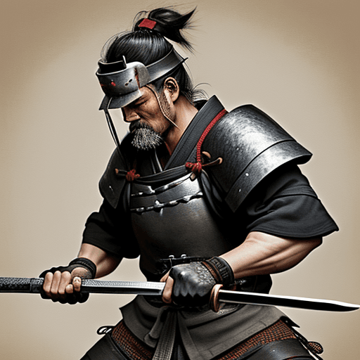 AI generated: blacksmith ,hammer, create samurai sword