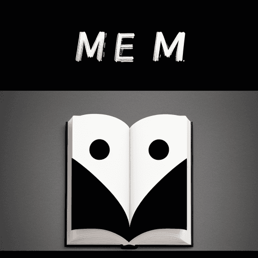AI generated: book cover design, plain, black, written "I M ME", 2k, 4k, 8k