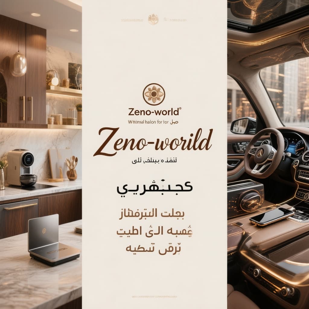 AI generated: "A professional high-resolution website banner for an e-commerce brand named 'Zeno-world'. The desig...
