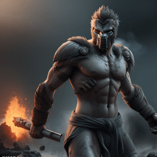 AI generated: Hyper realistic Spartan character design, smoke , photorealistic , octane render, unreal engine 5 , ...
