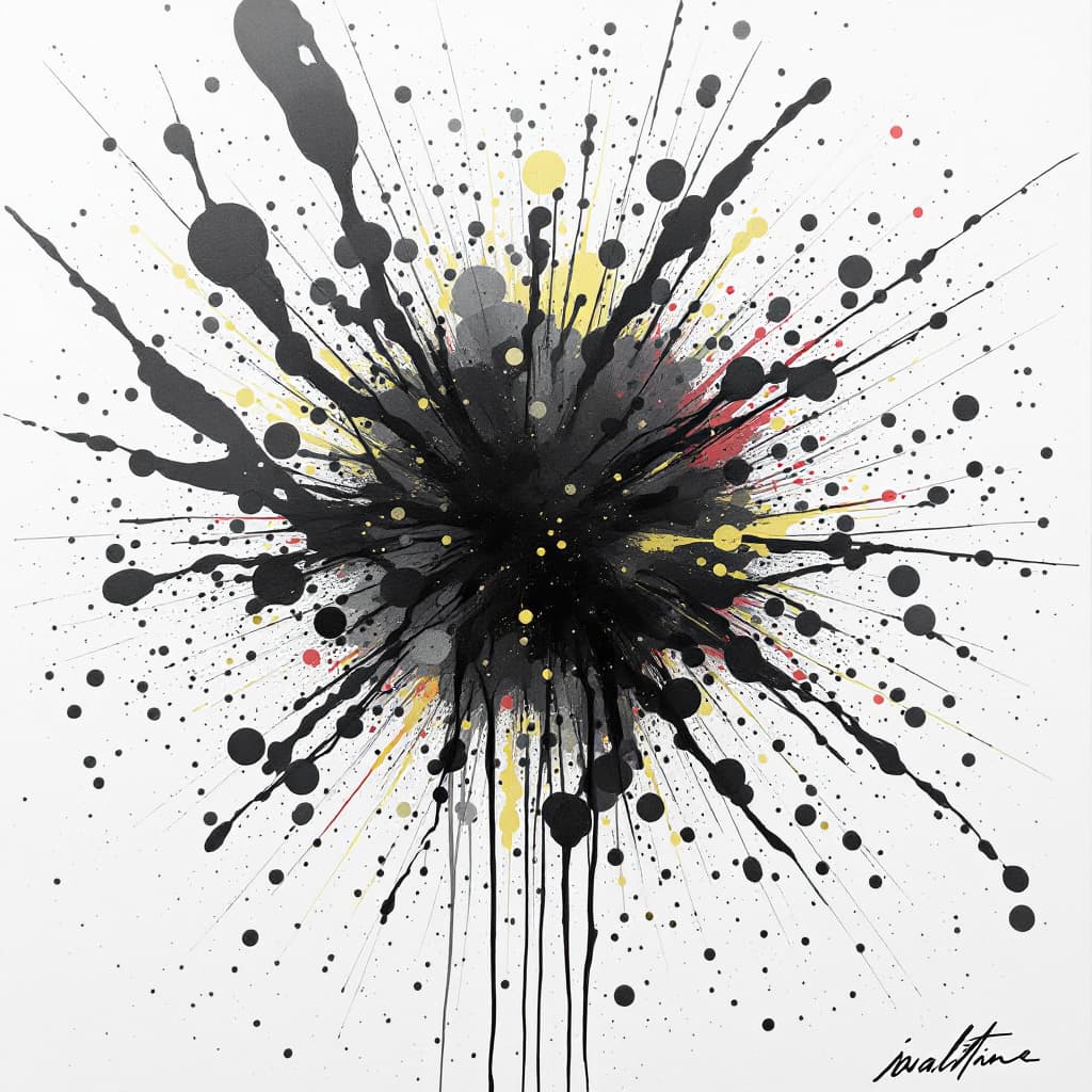 AI generated: abstract ink splatter art