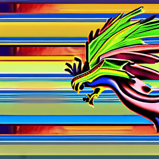 AI generated: a dragon flying sky