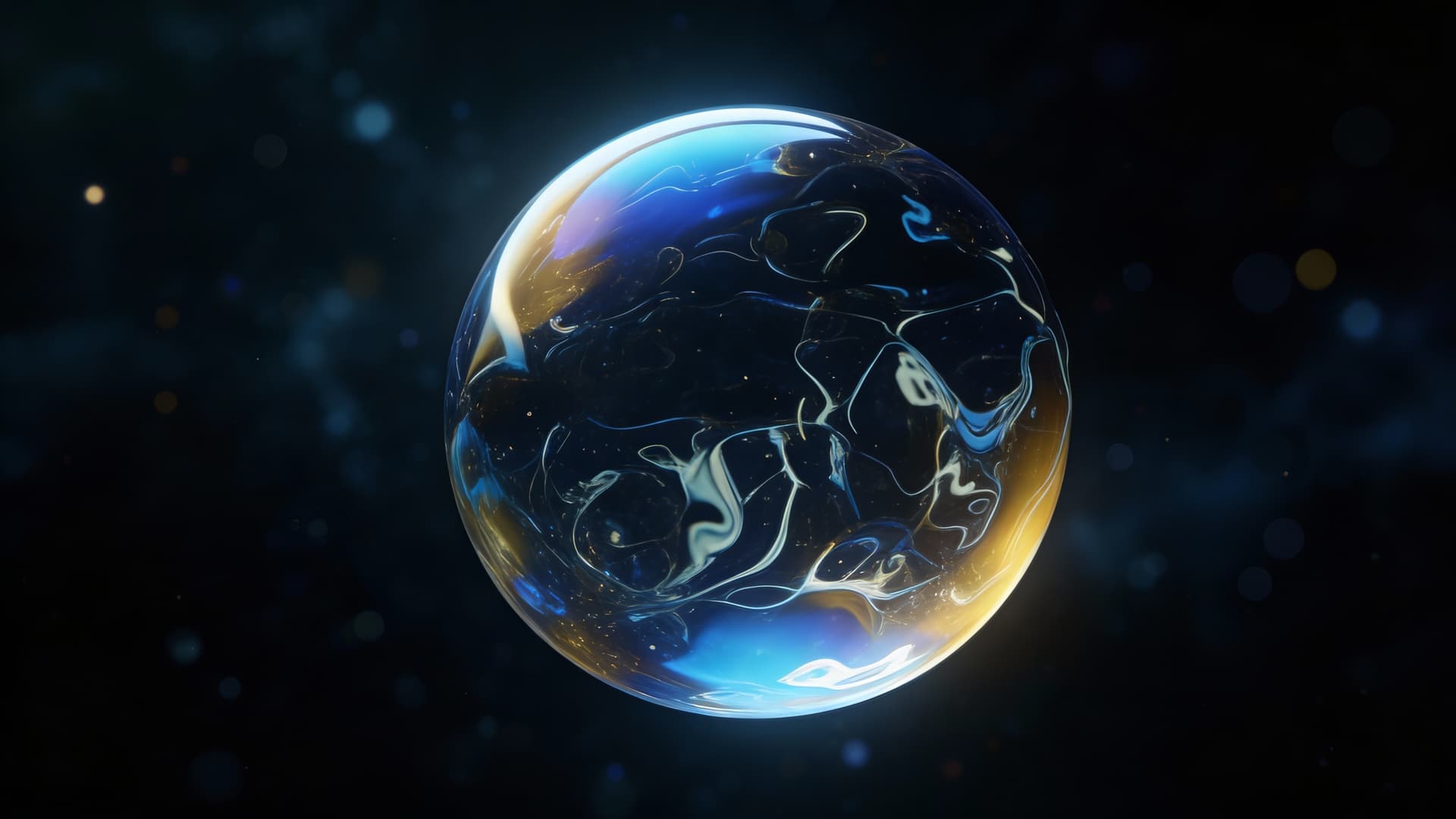 AI generated: Create a Sci-fi visual. A visual representation of a Voidaptic Bubble.

Reference image 1 is a visua...