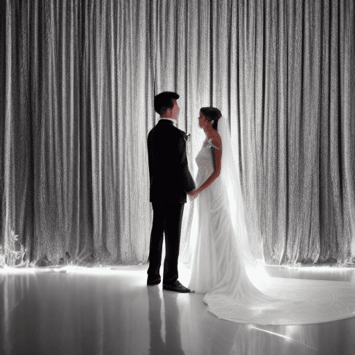 AI generated: Wedding photo background light and shadow