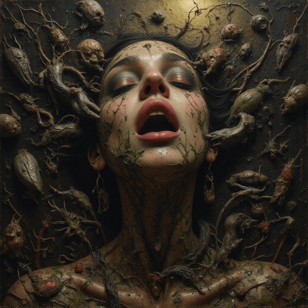 AI generated: Craft an Old Master painting   
: ("Dark Minds, Deep Wells":1.4), I dwell in the echo of minds that...