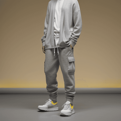 AI generated: https://s.mj.run/huRIFOFVx2I capturing a model, silver and white color, man wearing an long loose ca...