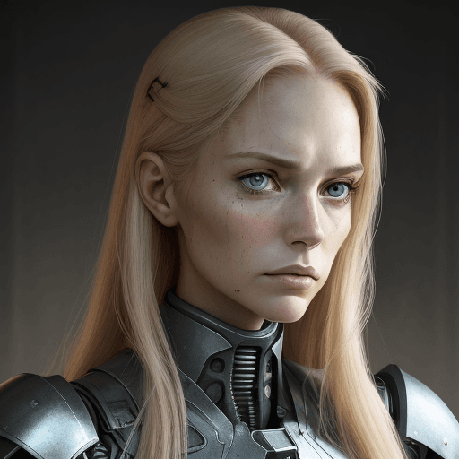 AI generated: three-quarter close-up portrait, stunningly beautiful 30 y. o woman, slender athletic figure, stunni...