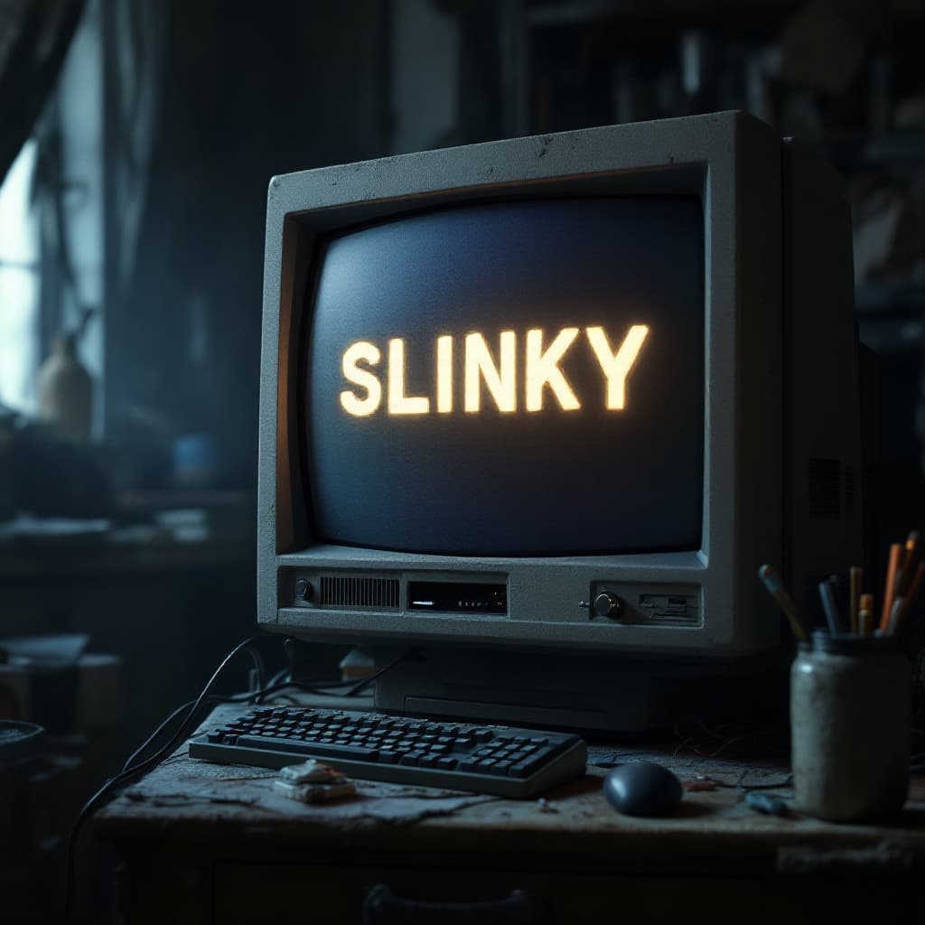 AI generated: detailed cinematic dof render of an old dusty detailed CRT monitor on a wooden desk in a dim room wi...