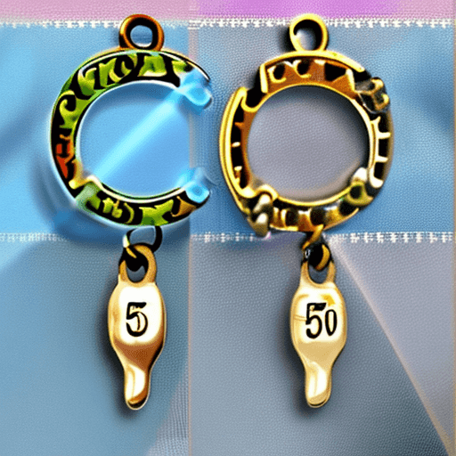 AI generated: Number 500 Metal charm for bracelet with nature theme