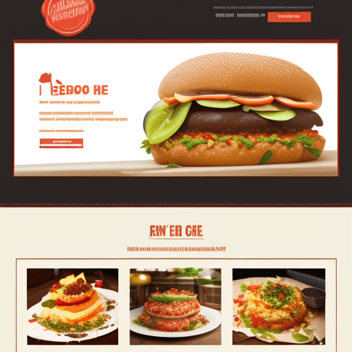 AI generated: website design, food website, food website design template, design, multipaged website