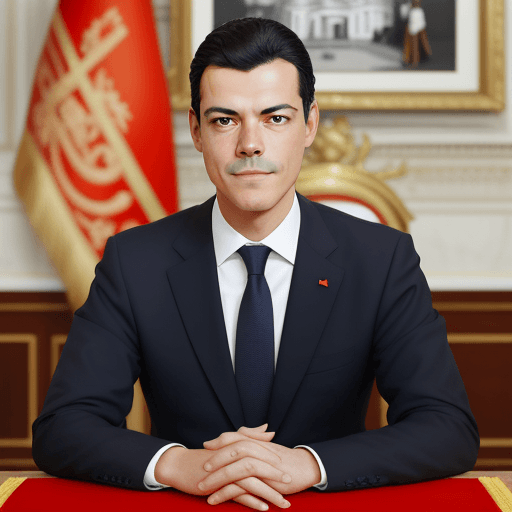 AI generated: photograph Pedro Sánchez, President of Spain 