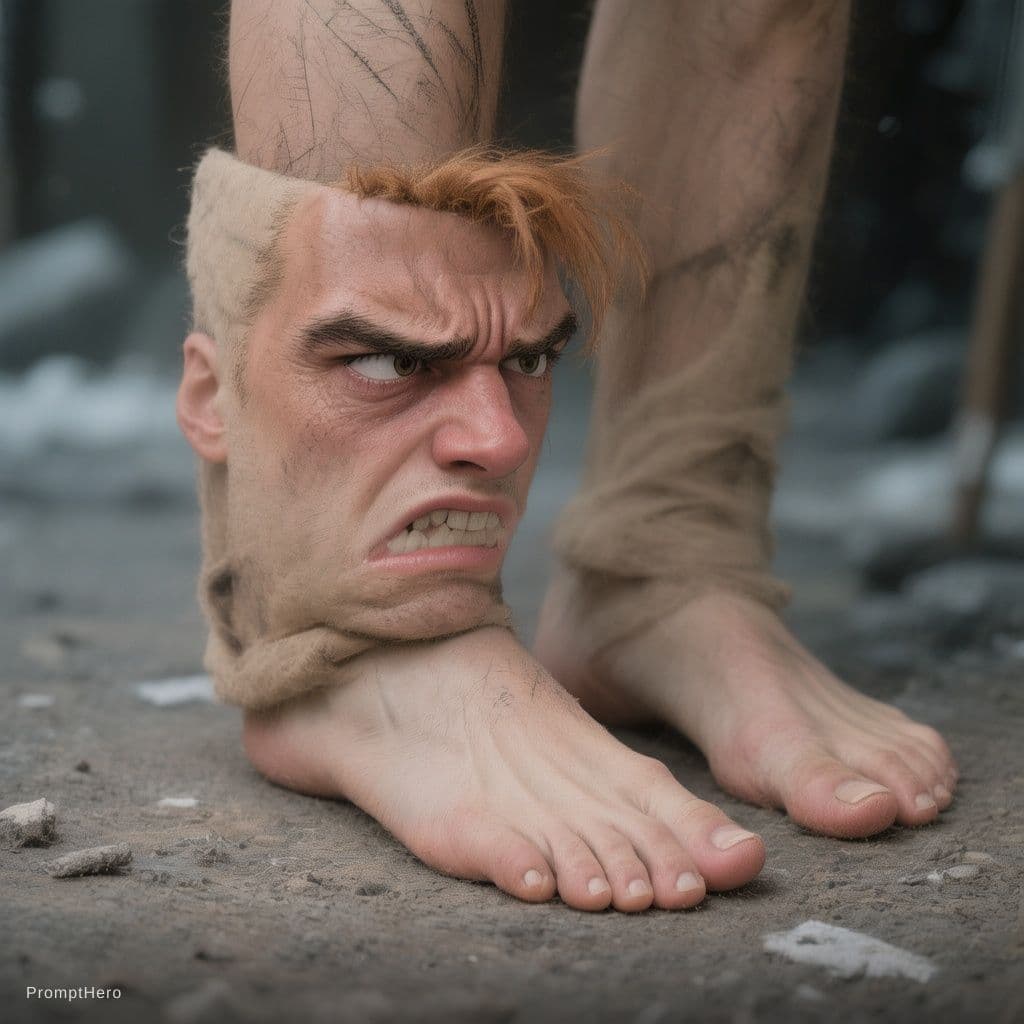 AI generated: kiryu_sketchbook_style, foot focus, barefoot, makima looking annoyed