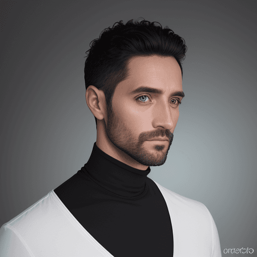 AI generated: Imagen realista con iluminacion profesional y gran nitidez de hombre de 30 años, vestido minimalista...