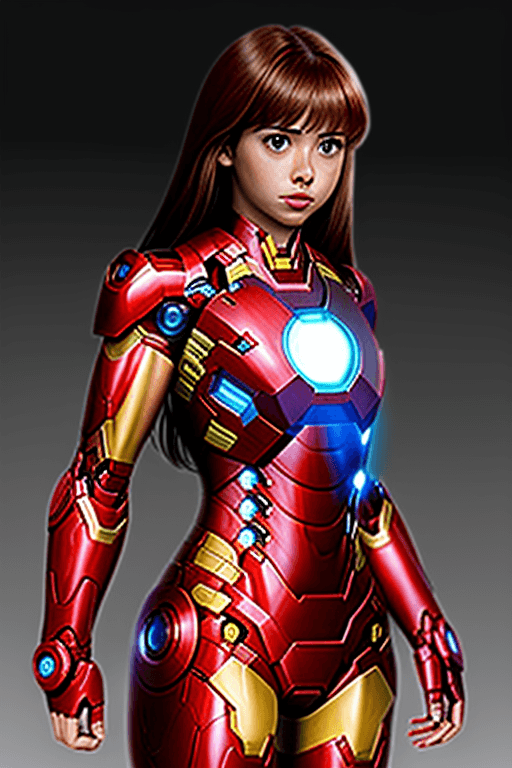 AI generated: Girl Iron Man Accura full boby