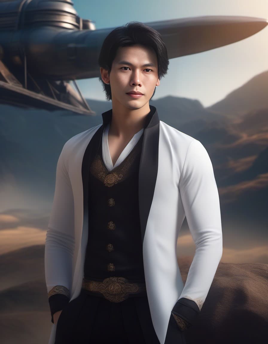 AI generated: Gorgeous boy, high quality masterpiece, exquisite eyes, game CG, 4K image quality, Tyndall effect, b...