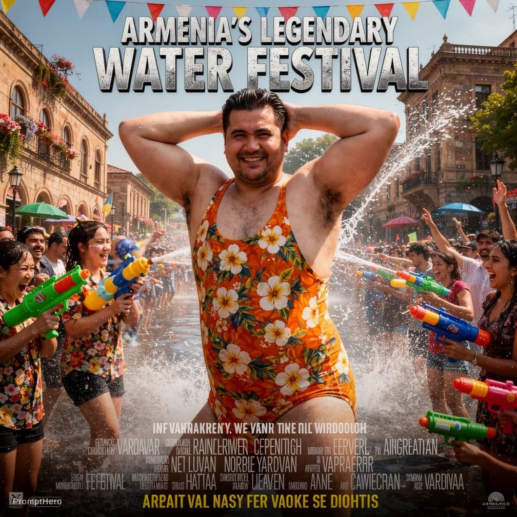 AI generated: Create a cinematic Hollywood movie poster using the uploaded photo as reference. 
The same man from ...
