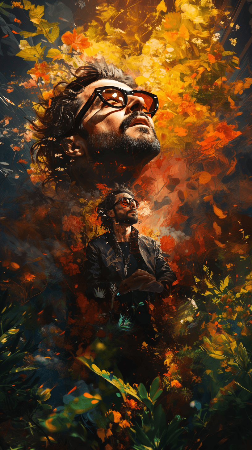 AI generated: add cannabis buds, add legal cannabis and hemp plants, Create a thought-provoking and surreal illust...