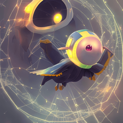 AI generated: Cute flying electro pokemon, black background; 8k, intricate detail, photorealistic, realistic light...