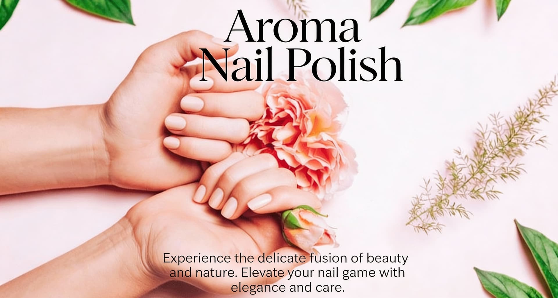 AI generated: Experience the delicate fusion of beauty and nature. Aroma Nail Polish is here to elevate your nail ...
