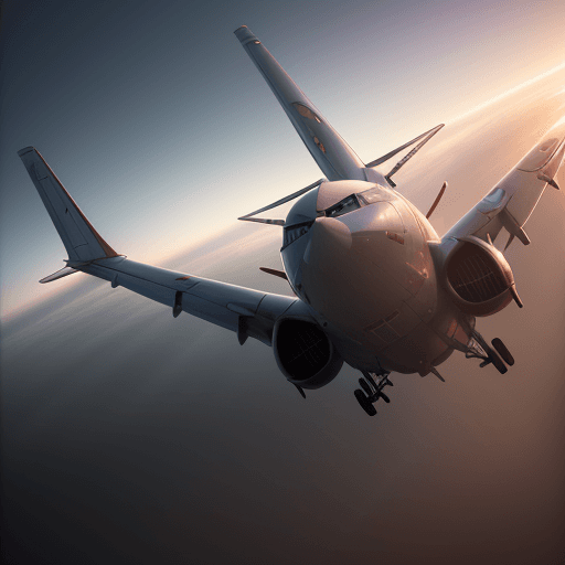 AI generated: Ultra realistic airplane photo, pixar, masterpiece, dramatic light, pale dawn, cinematic lighting, 4...