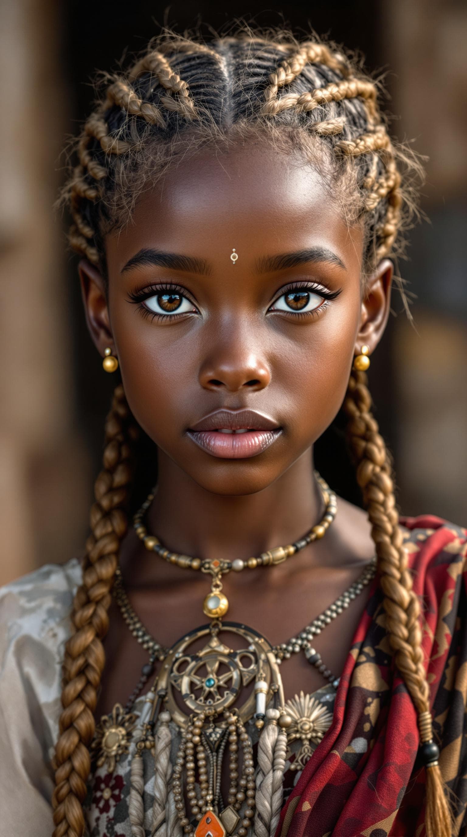 AI generated: a professional photo of a exceptionally beautiful girl in the world (age seven), (seven year old), A...