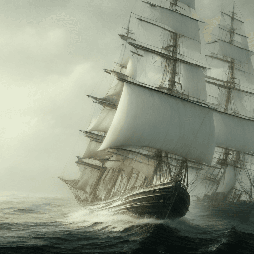 AI generated: Photo of a ultra realistic sailing ship, dramatic light, pale sunrise, cinematic lighting, battered,...