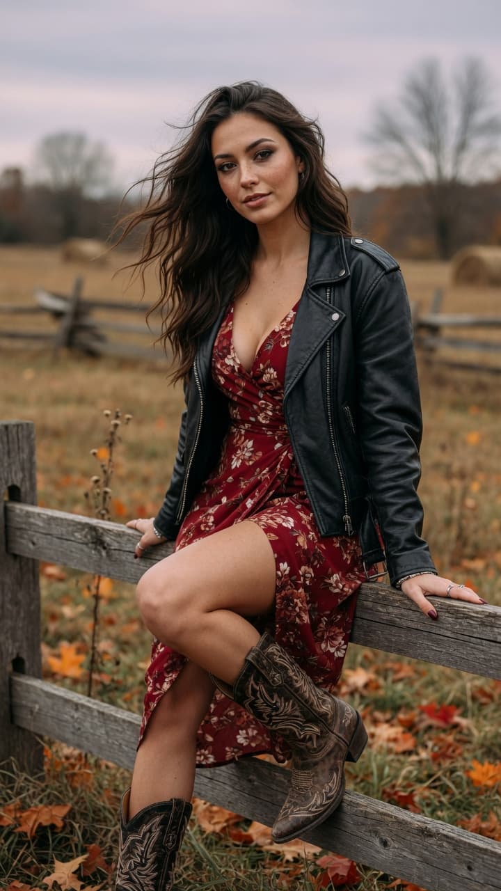 AI generated: "Ultra-realistic fashion magazine photograph of a beautiful young woman with long wavy dark brown ha...