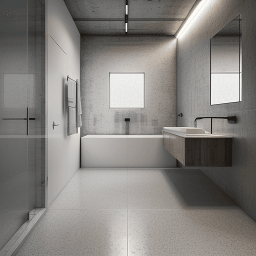 AI generated: High resolution photography interior design, ,modern floor, high resolution photography, bathroom in...