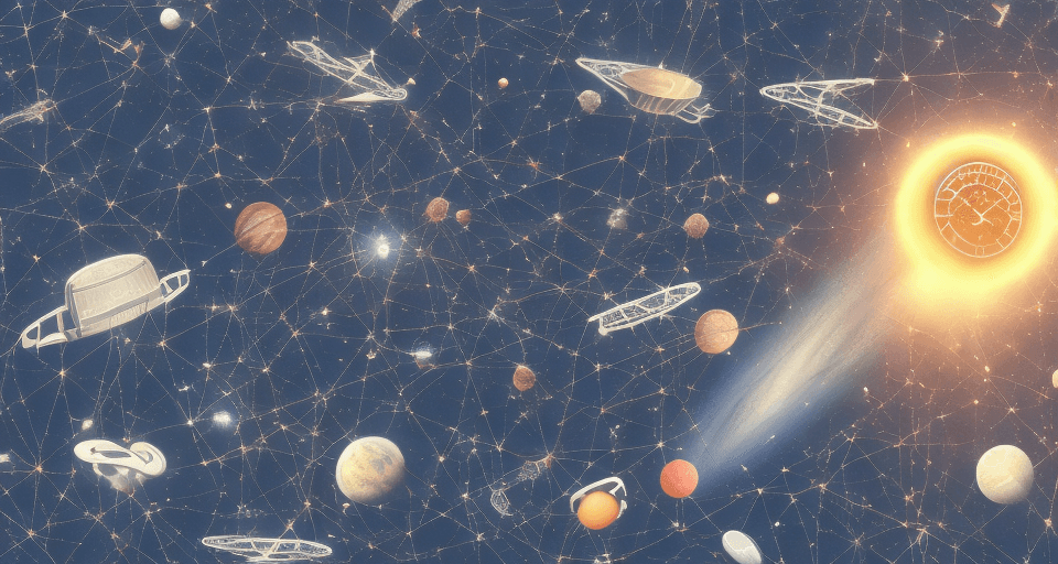 AI generated: image of post about Privacy policy, with a space theme