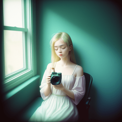 AI generated: disposable photography of lily, dreamy mood, modern, instagram, --ar 4:3