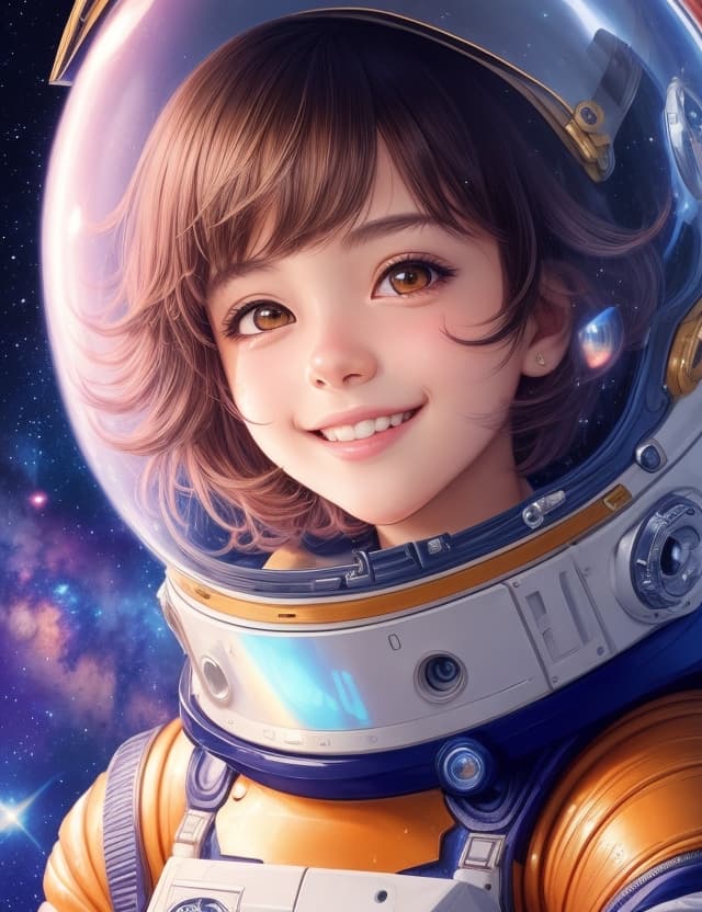 AI generated: masterpiece, best quality, Half body portrait, 1girl, anime, 3D, realistic, teen girl, smiling, cute...
