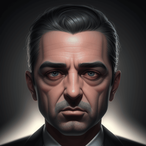 AI generated: Cartoon portrait. ,man , god father
 intricate artwork. Octane rendering, trending at art station, s...