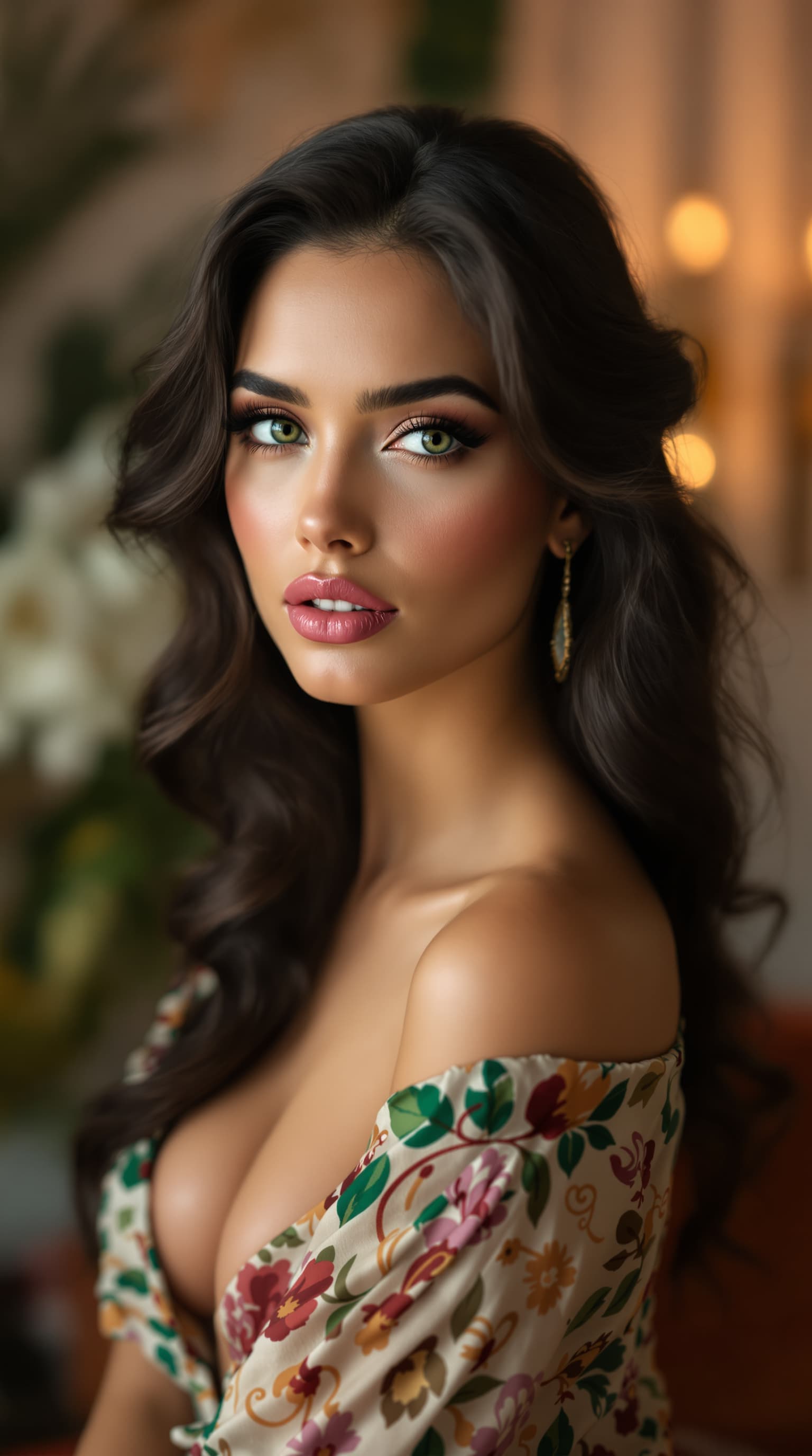 AI generated: "A glamorous Acadian model exuding elegance and charm. Captured in a high-resolution head and should...