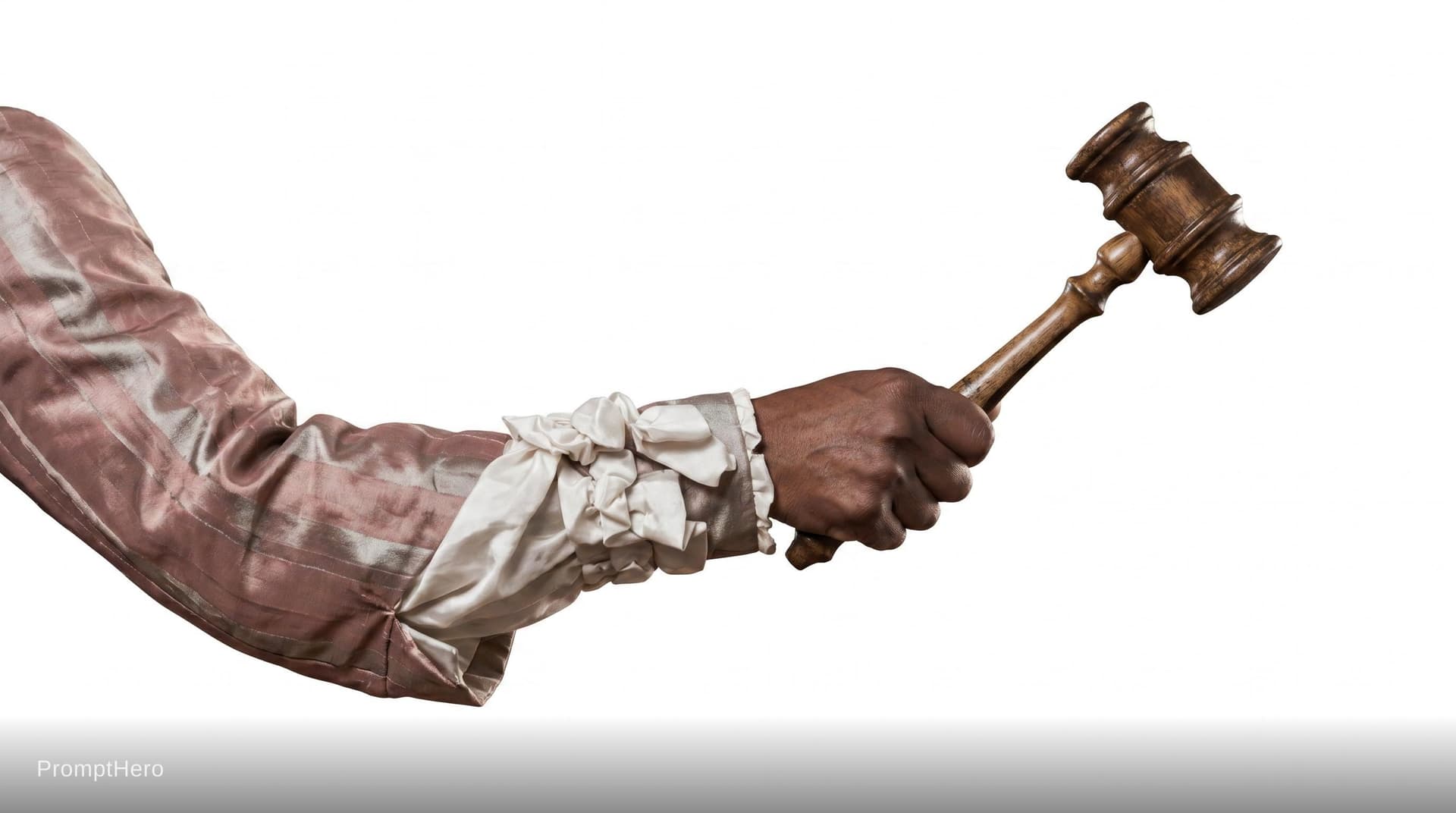 AI generated: i would like the aesthetics of the hand and sleeve with the hammer just the arm and hand to show wit...