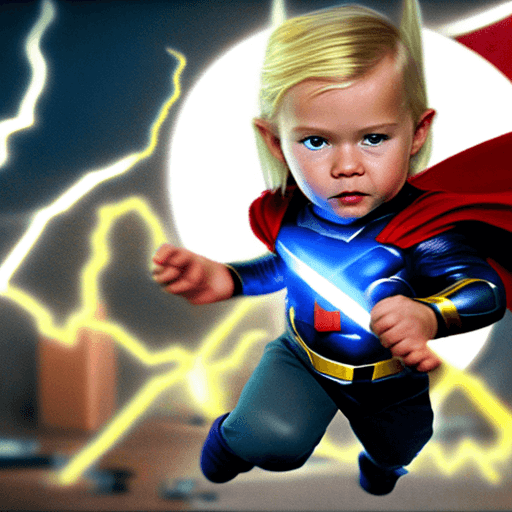 AI generated: dvd screengrab, from economy journal, Meta laboratory on the background of the picture. Marvel hero ...