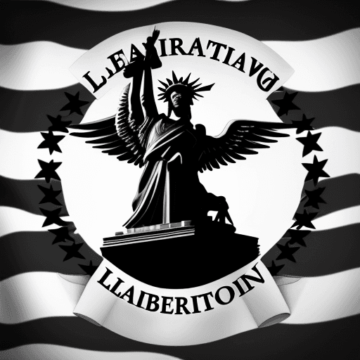 AI generated: libertarian, flag, education, politics, easy, fun, simple, personal blog image