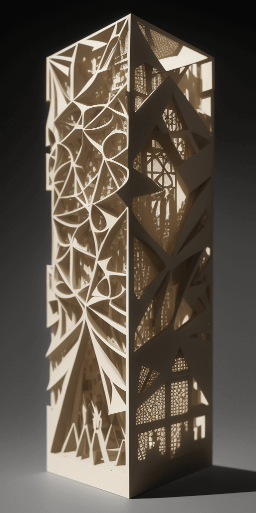 AI generated: (16k laser cut 4d art rfktrstyle And waited patiently about), ((depth)), (Cubist Fragmentation), (De...